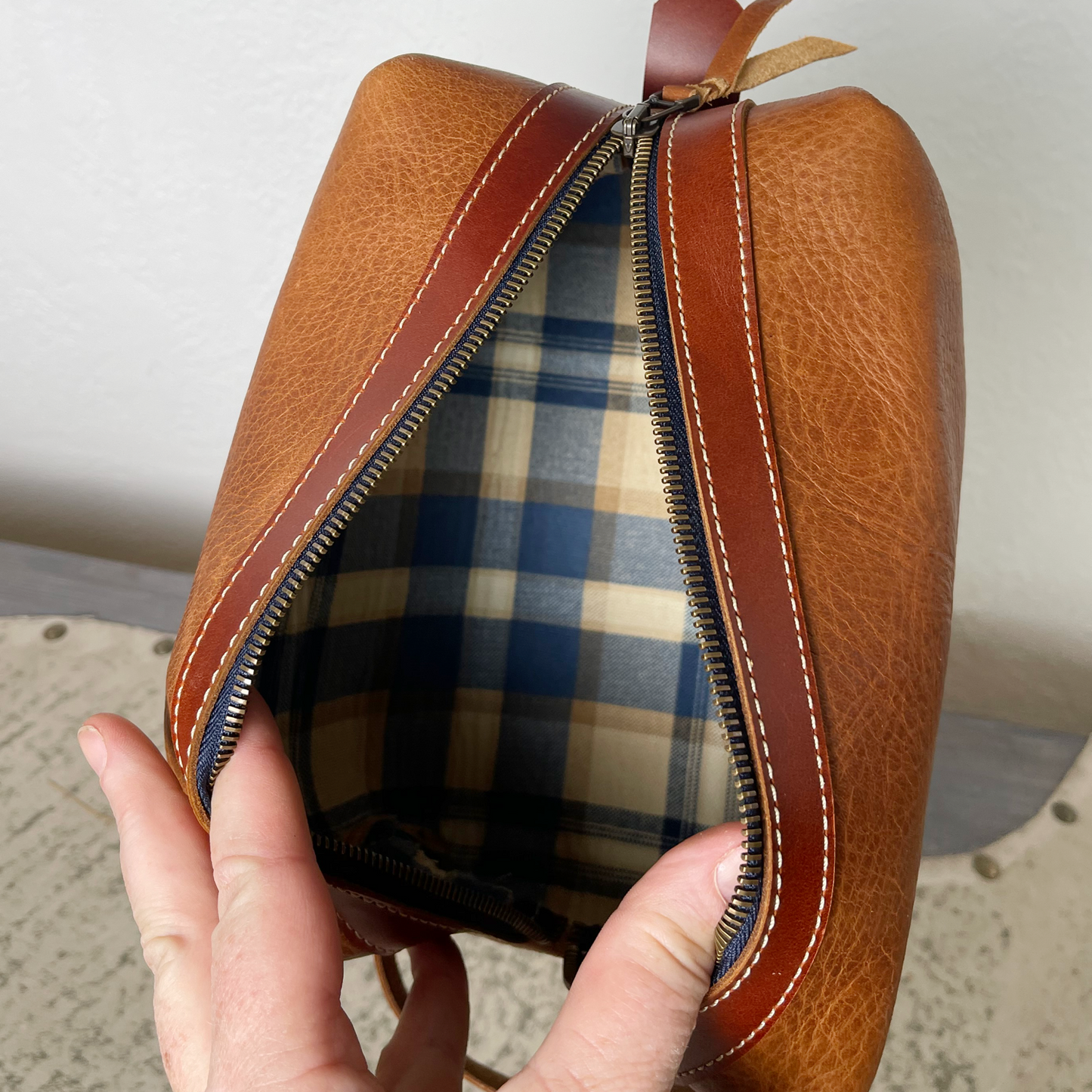Leather Dopp Kit/Shaving Bag