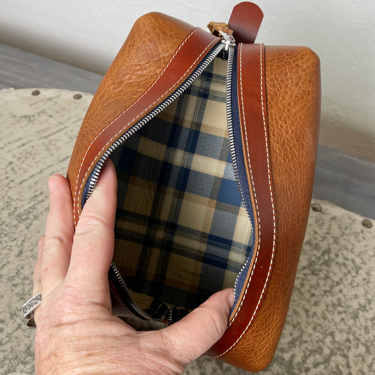 Leather Dopp Kit/Shaving Bag