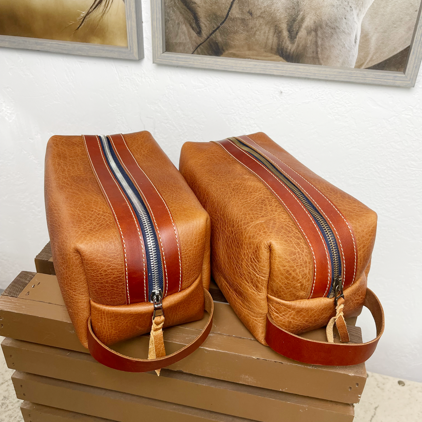 Leather Dopp Kit/Shaving Bag