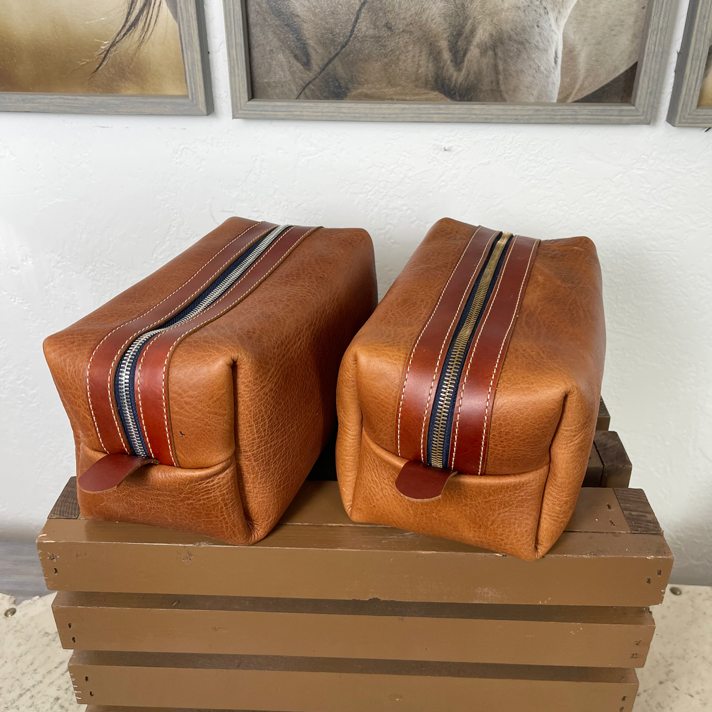 Leather Dopp Kit/Shaving Bag