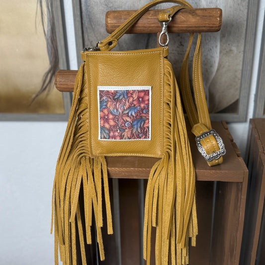 Cross Body Fringe Cell Phone Bag