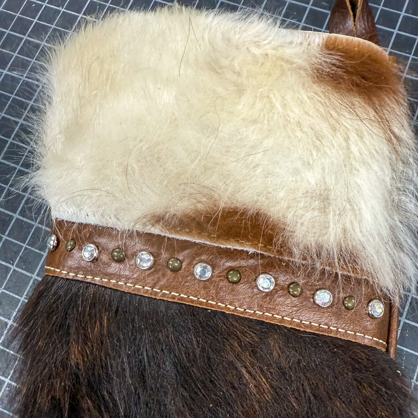 Hair on Hide Western Leather Christmas Stocking