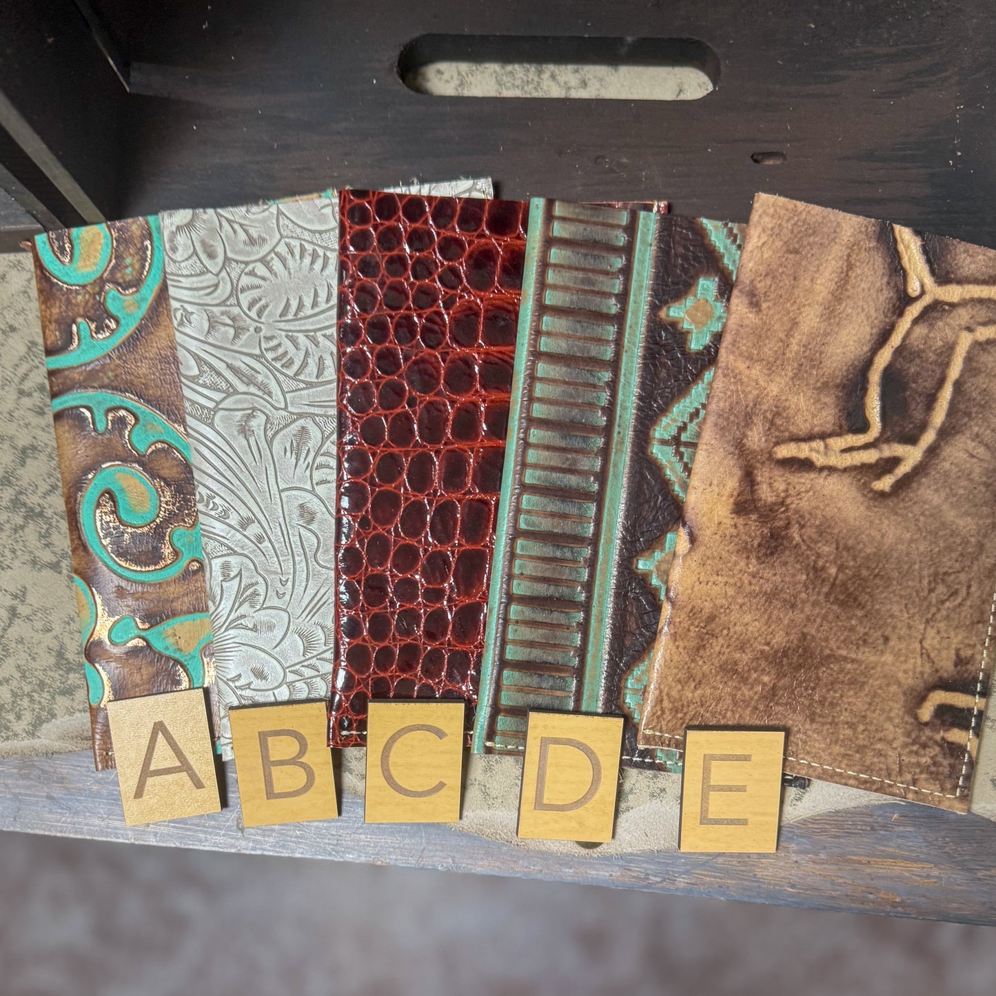 Embossed Leather Glasses/Sunglasses Case