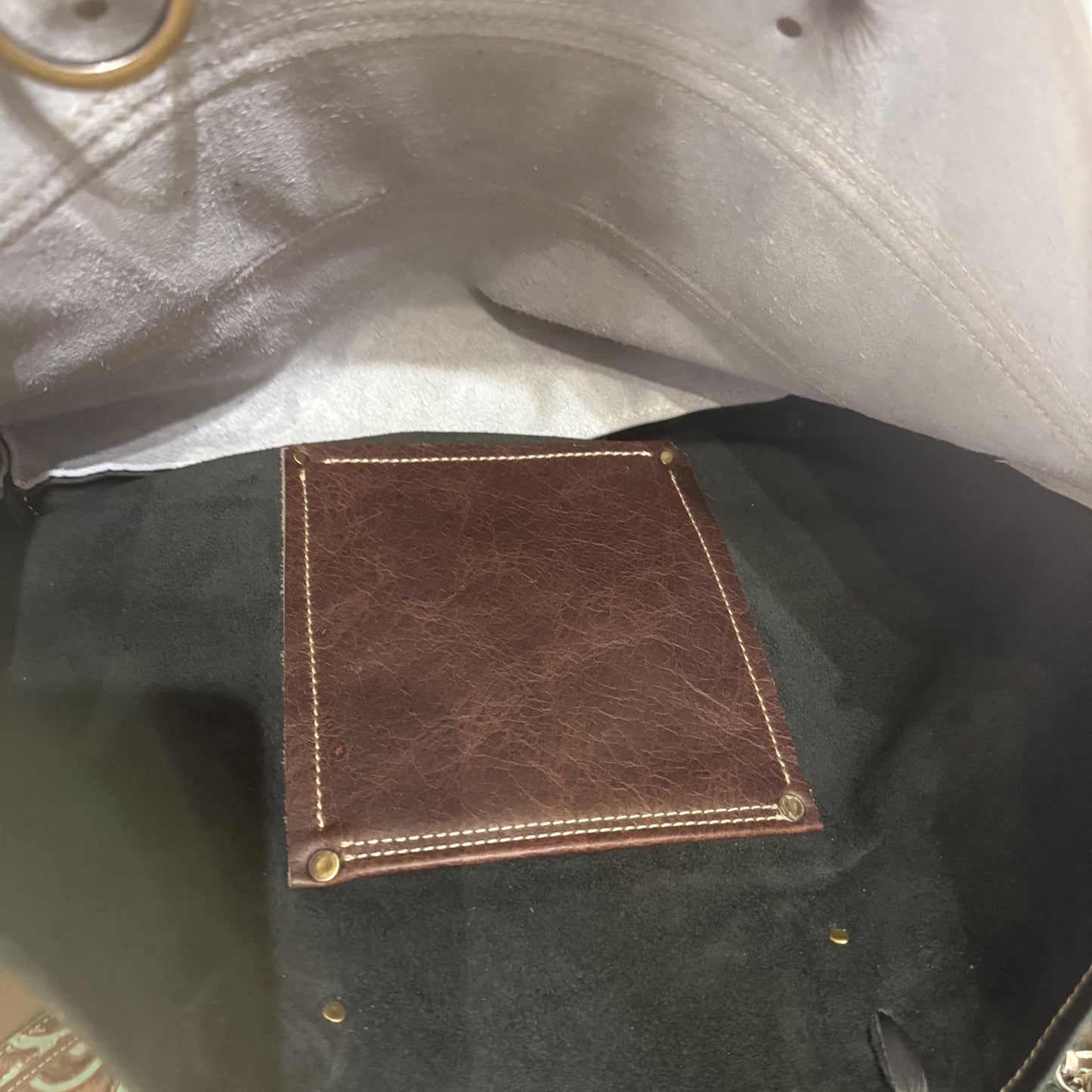 Betty Tote Set in Dark Hair on Hide on Hide and Mesilla Wool