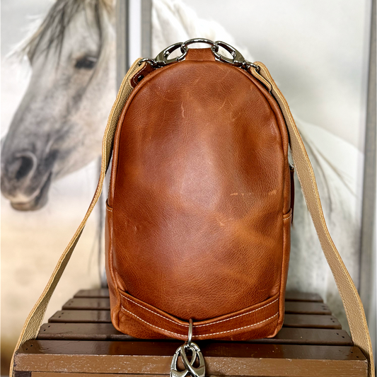 Backpack Leather with Harding Multi Tan Wool