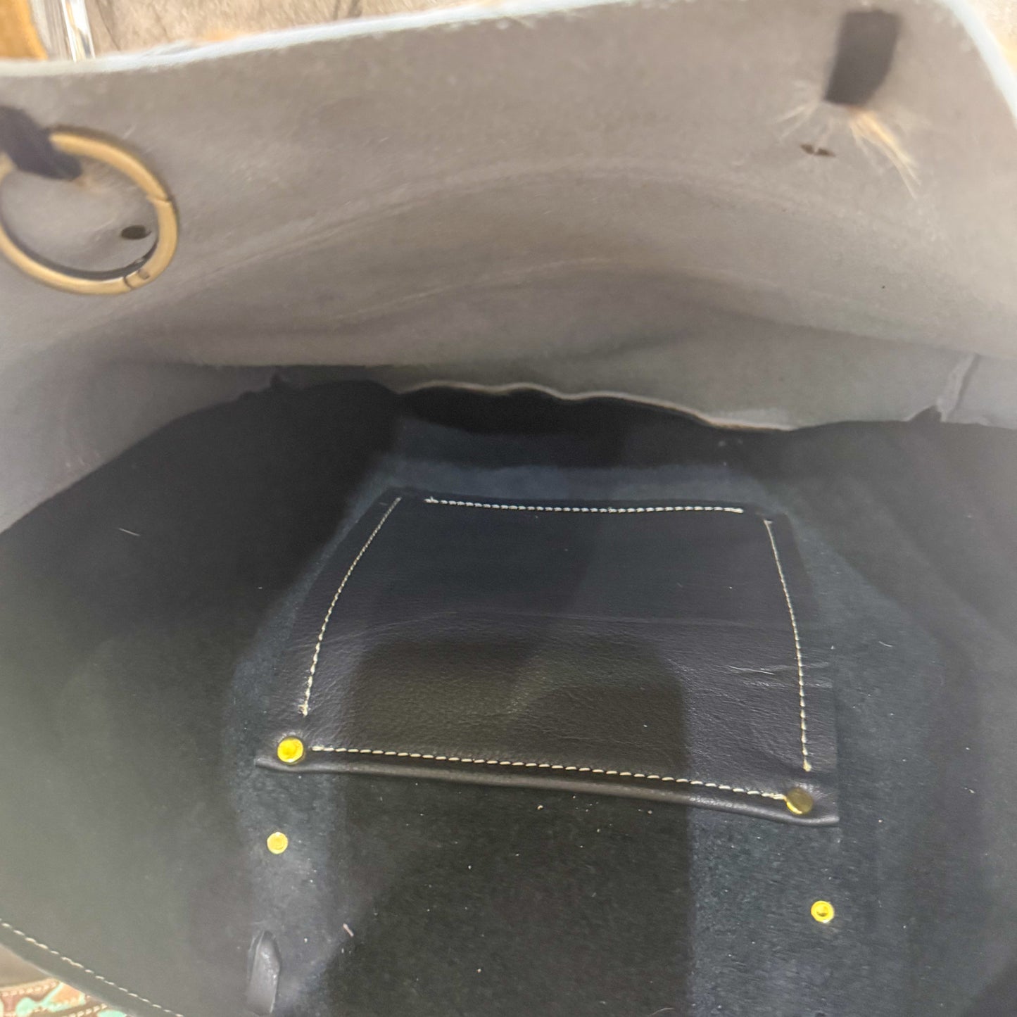 Betty Tote Set in Blond Hair on Hide on Hide and Pacific Crest Wool