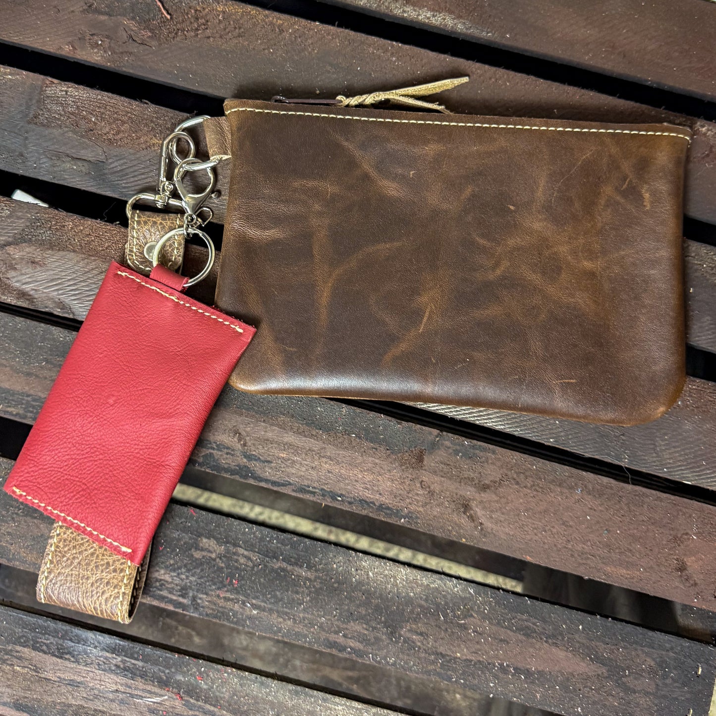 Wristlet Embroidered Feather