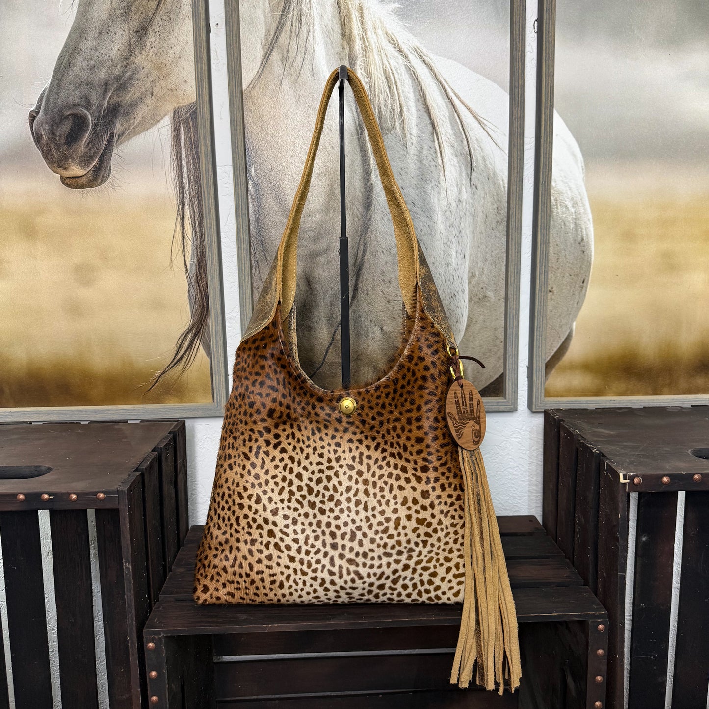 Cheetah Print Hair on Hide Hobo