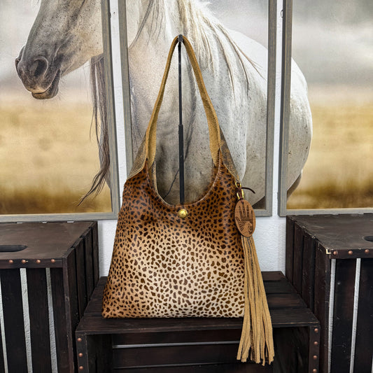 Cheetah Print Hair on Hide Hobo