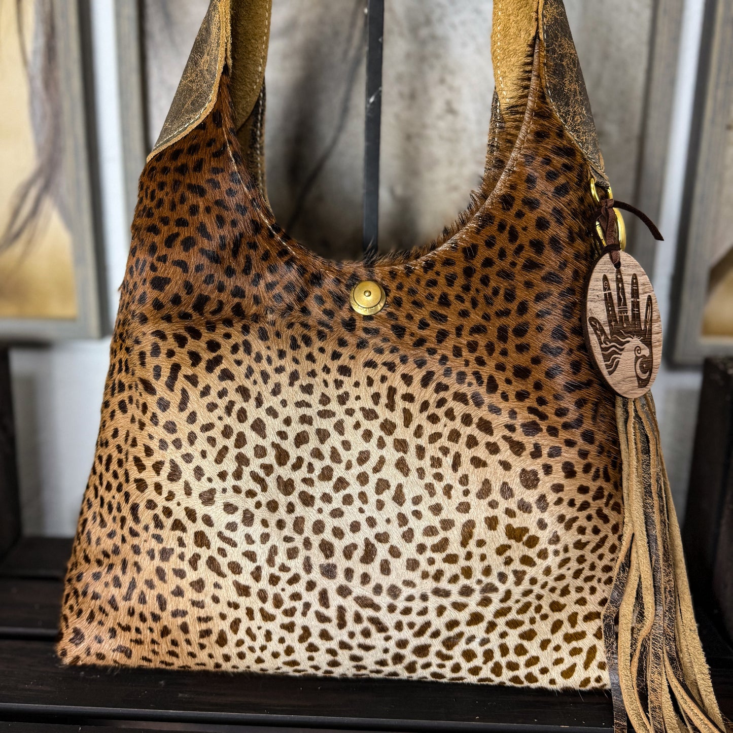Cheetah Print Hair on Hide Hobo