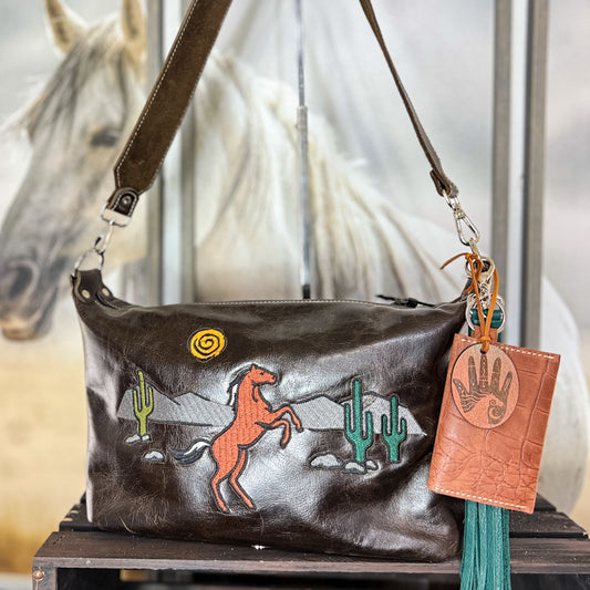 The Sage Shoulder Purse Desert Theme