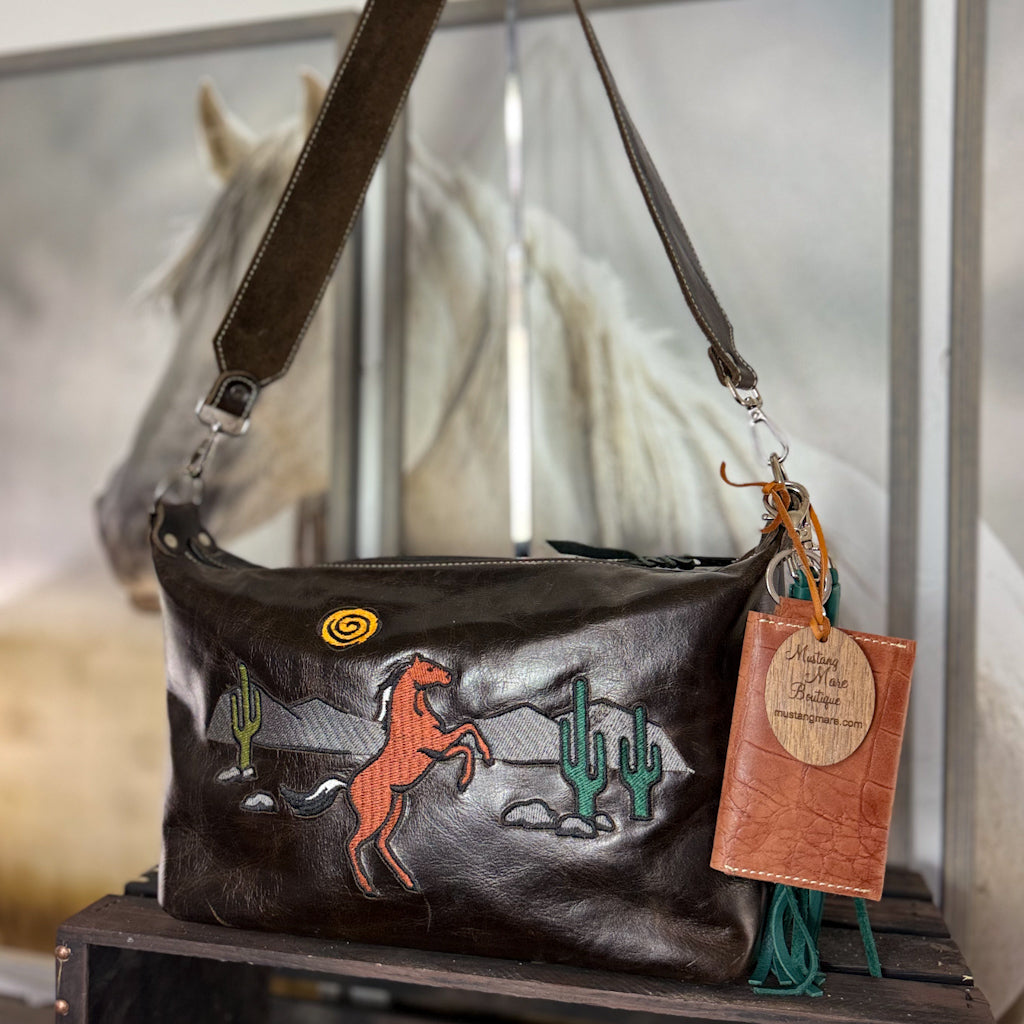 The Sage Shoulder Purse Desert Theme