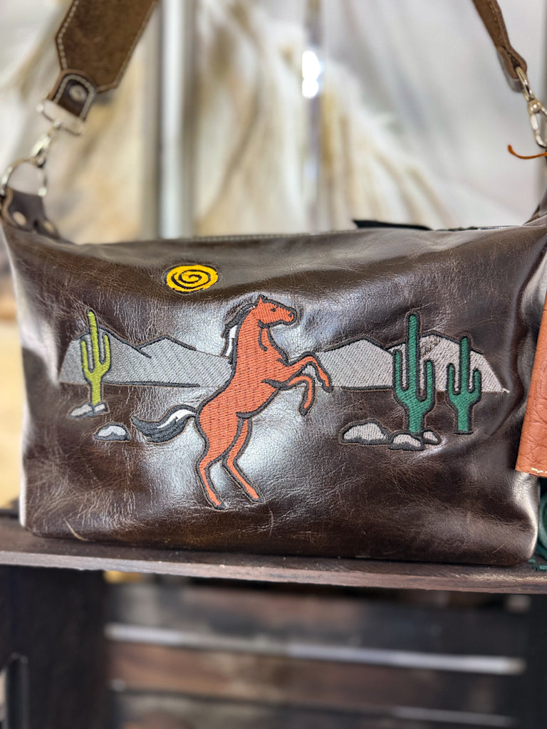 The Sage Shoulder Purse Desert Theme