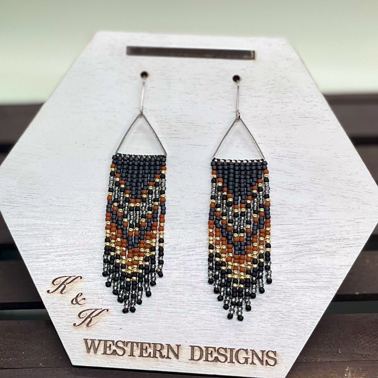 Southwestern Beaded Fringe Triangle Dangles